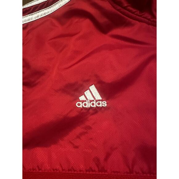 Chicago Bulls Adidas NBA Track Jacket Fleece Red Size Large Basketball Jordan` - Picture 4 of 13